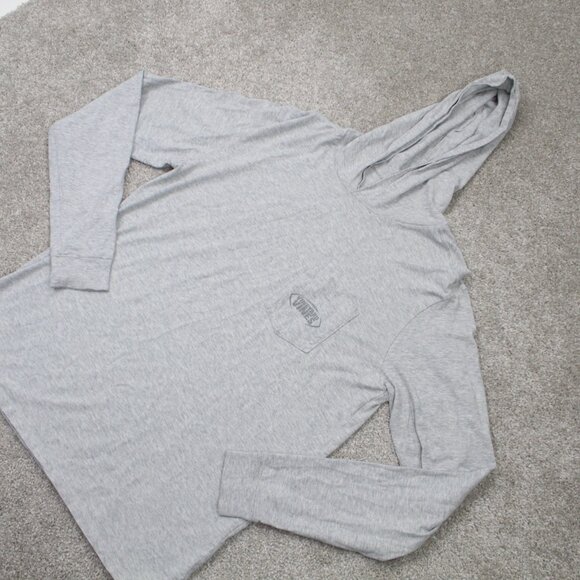 Vineyard Vines Hoodie Mens Small Gray Football L/S Pullover Hooded Sweatshirt - Picture 4 of 14